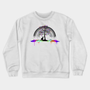 Melting Rainbow Colors Parasite Crewneck Sweatshirt